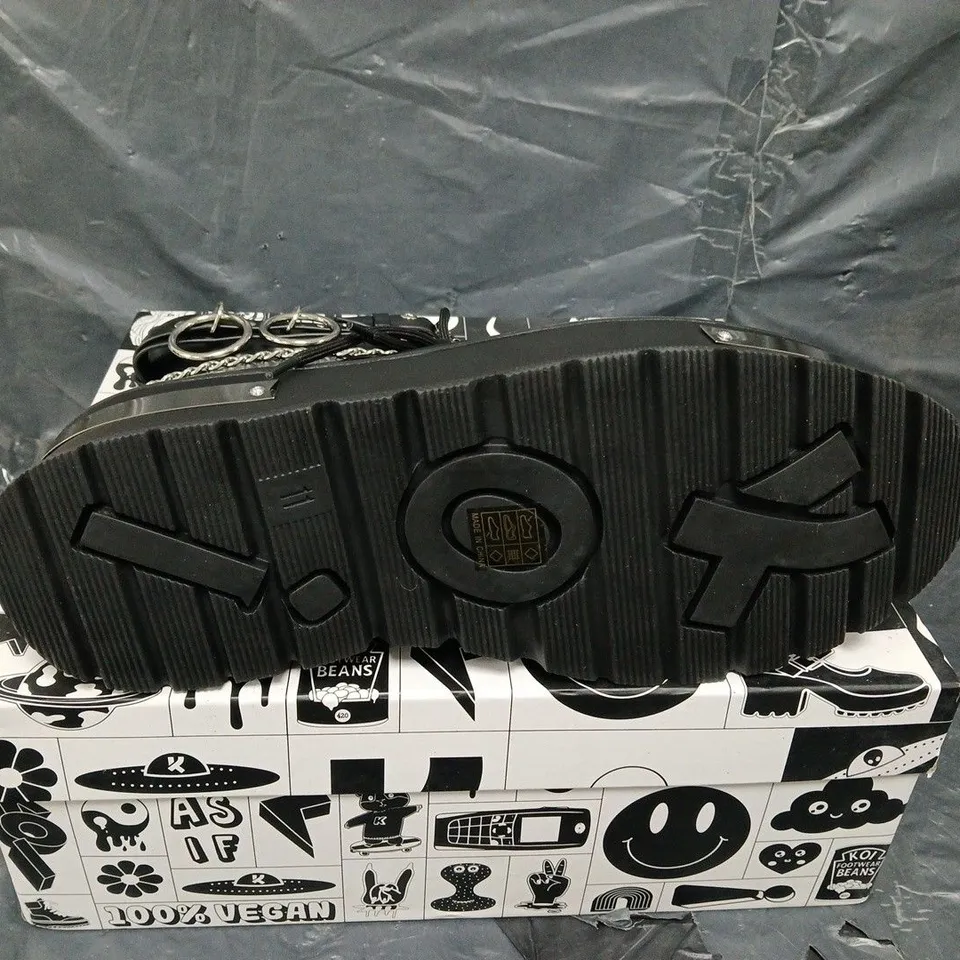BOXED PAIR OF KOI MENS HARDWARE PLATFORM BOOTS - UK SIZE 11