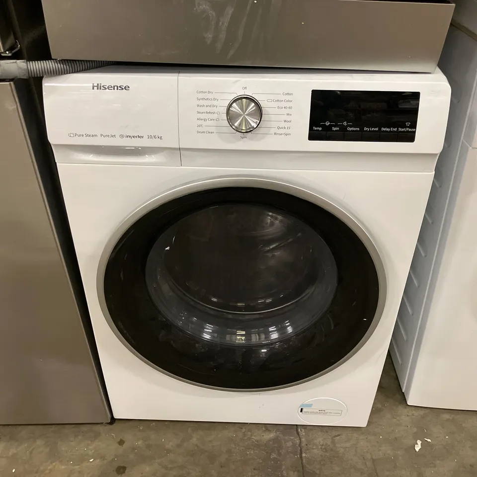 HISENSE WDQY1014EVJM 60CM FREESTANDING 10KG FRONT LOAD WASHER DRYER - UNPROCESSED RAW RETURN