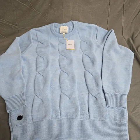 SHEEP INC CABLE KNIT COUD BLUE LARGE SWEATER