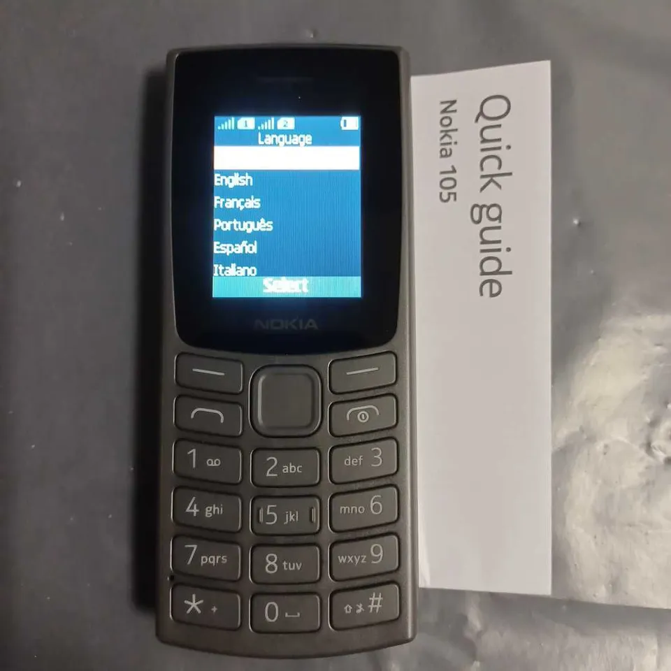 NOKIA 105 PHONE IN CHARCOAL - TA-1557 DS