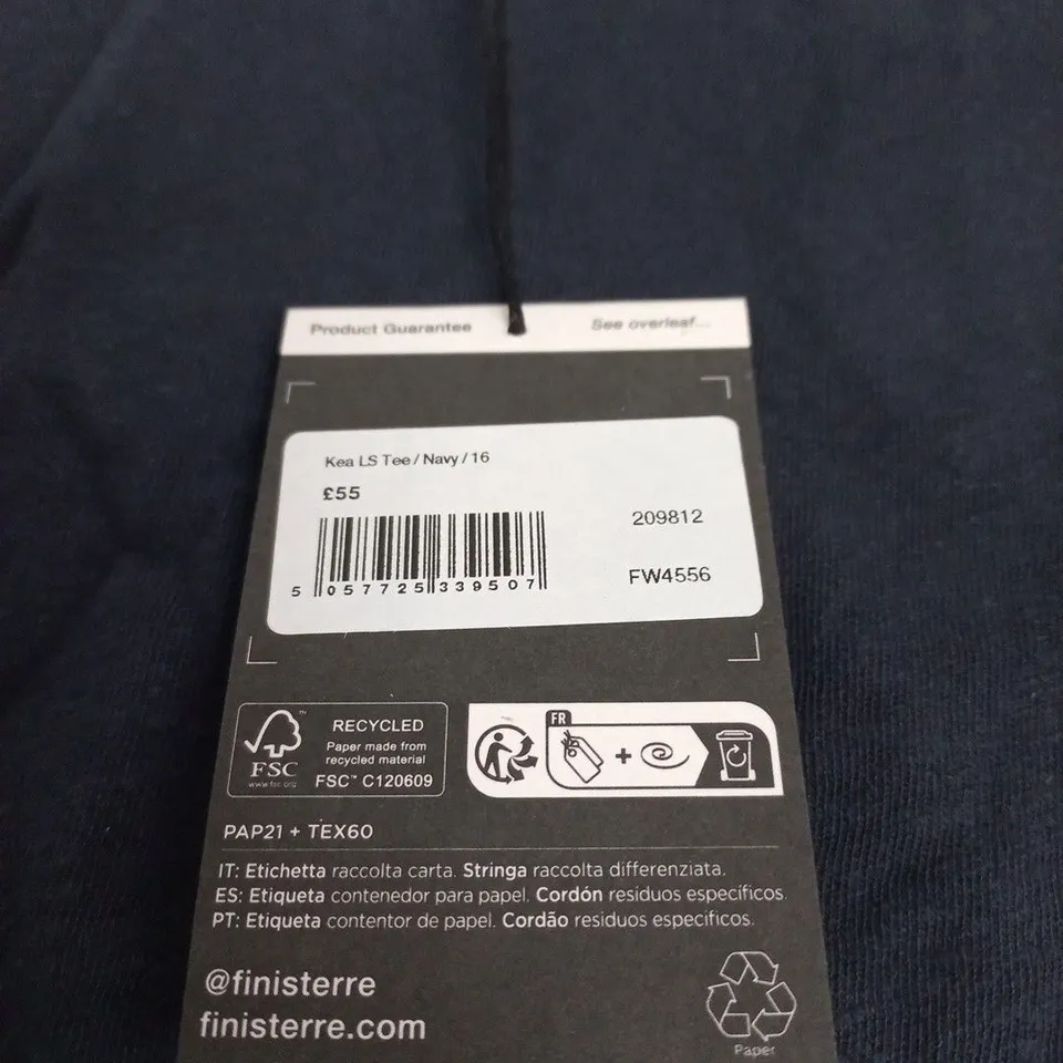 FINISTERRE KEA LS TEE – NAVY – UK 16