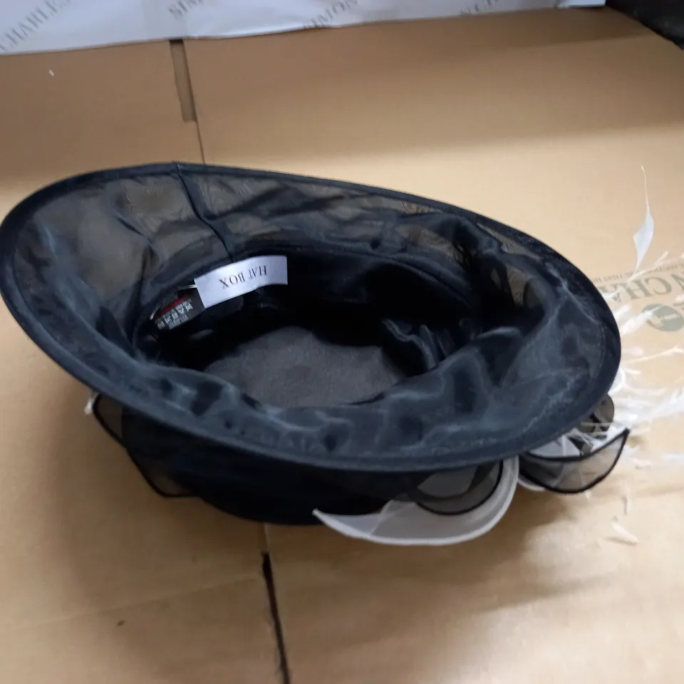 BLACK EMBELLISHED OCCASIONAL HAT