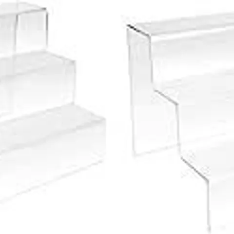 BOXED SET OF 2 DISPLAY4TOP 3 STEP ACRYLIC DISPLAY STAND
