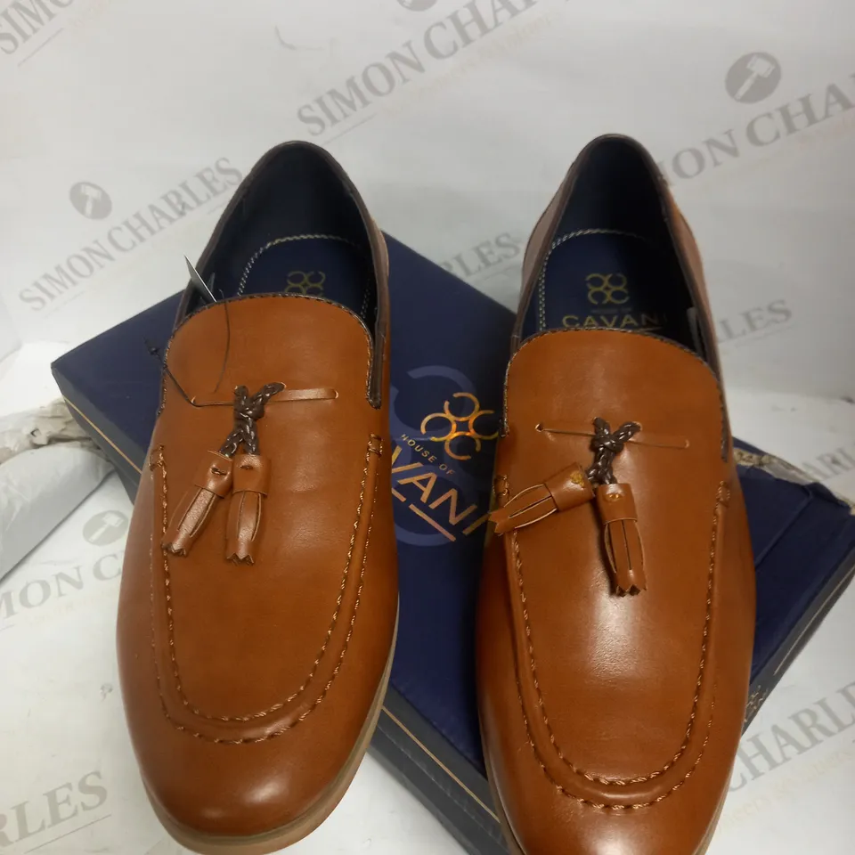 HOUSE OF CAVANI TASSLE LOAFER TAN UK 7