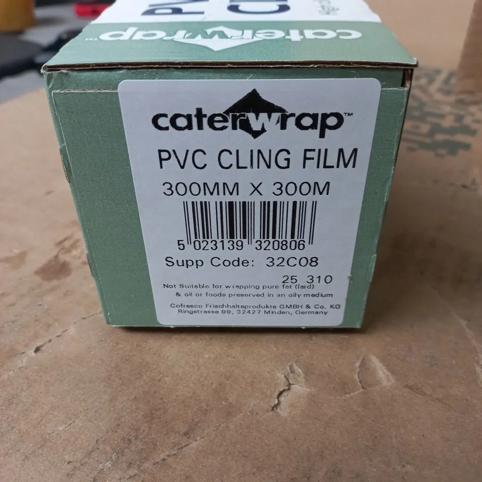 CATERWRAP PVC CLING FILM 300MM X 300M – BOX OF 6