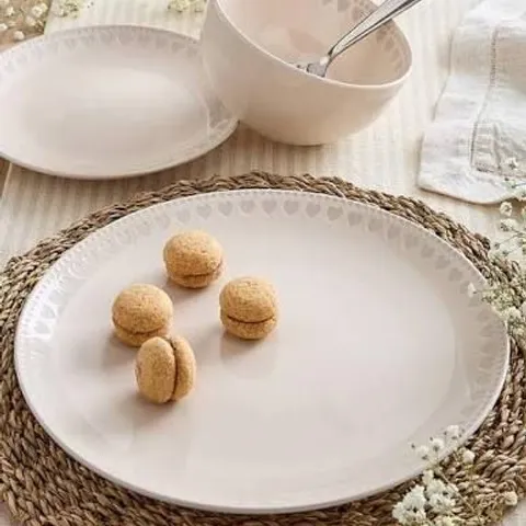 THE VERY COLLECTION HEART PAD PRINT 12 PIECE DINNER SET