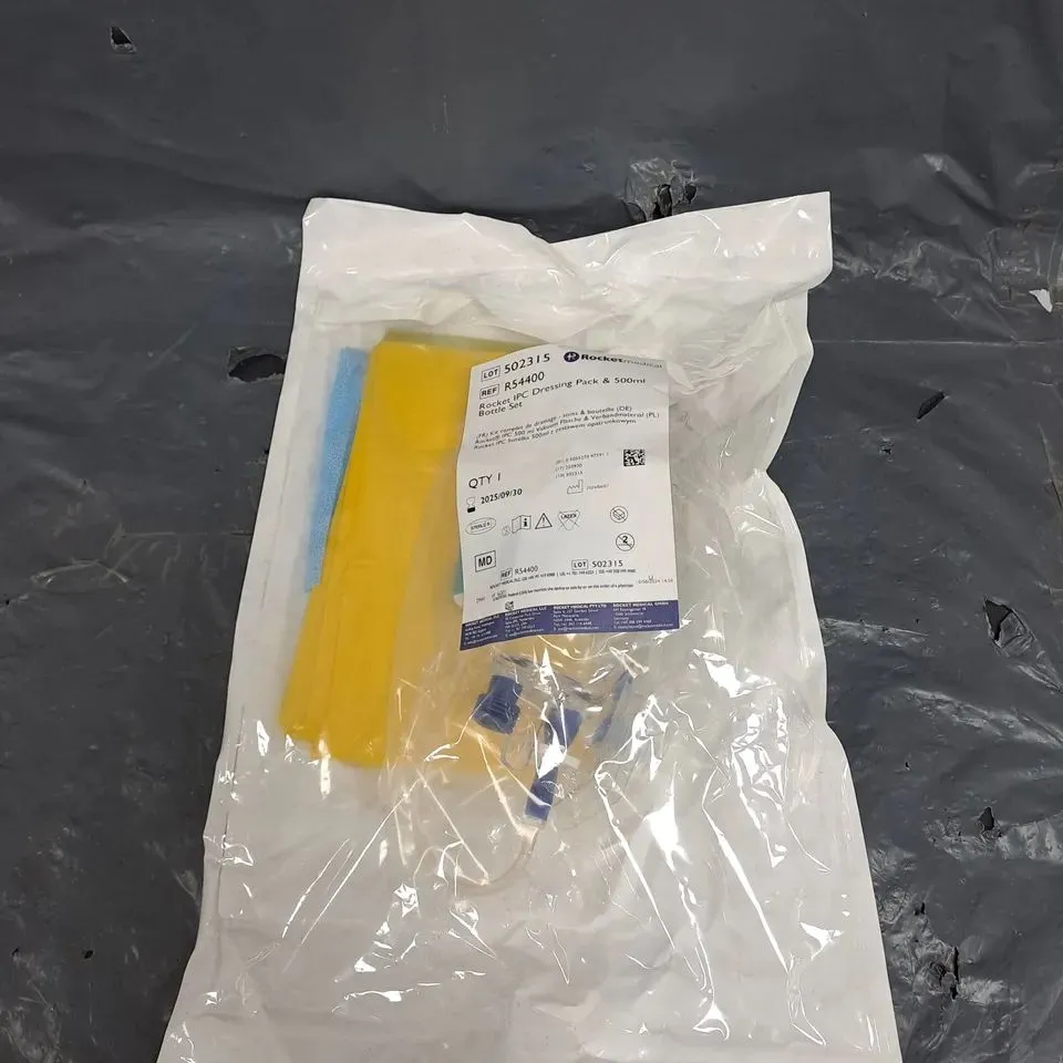 BAGGED ROCKET MEDICAL R54400 IPC DRESSING PACK & 500ML BOTTLE SET