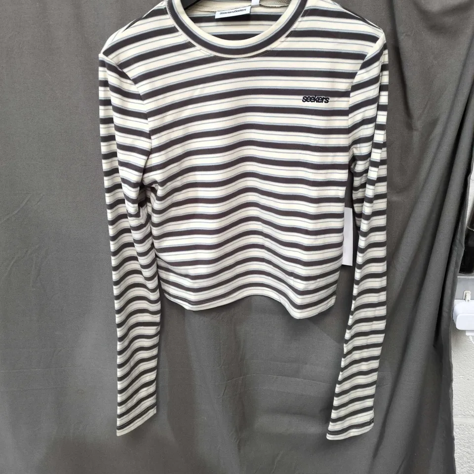 SISTERSANDSEEKERS STRIPED LONG-SLEEVE TOP – WOMEN'S UK L