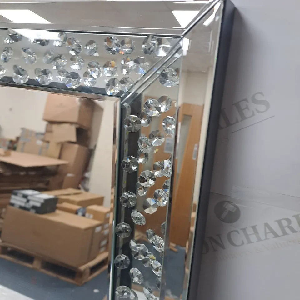 JULIEN MCDONALD LIGHT UP ENCAPSULATED CRYSTAL WALL MIRROR