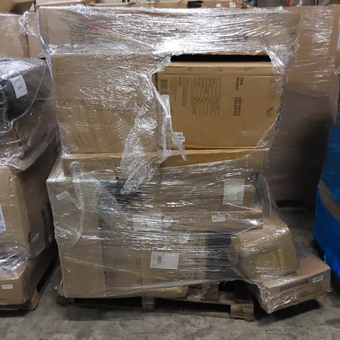 PALLET TO CONTAIN ASSORTED HOUSEHOLD ITEMS AND CONSUMER PRODUCTS. INCLUDING COOKER HOODS AND BOXED FURNITURE ETC