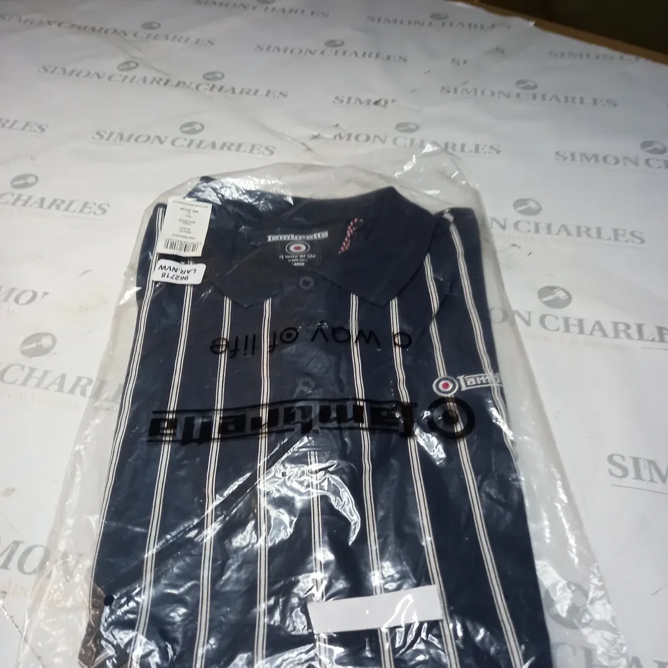 LAMBRETTA PINSTRIPE POLO - LARGE