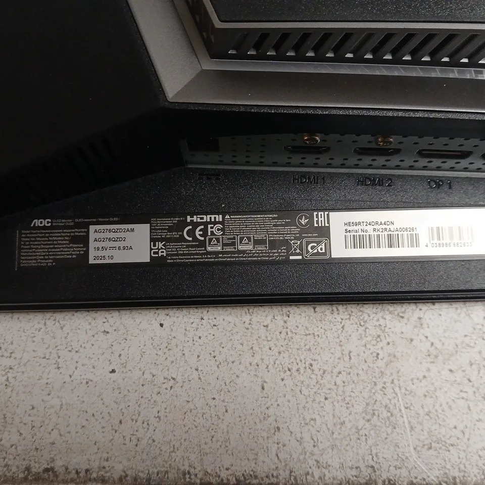 AOC AGON AG276QZD2AM GAMING MONITOR
