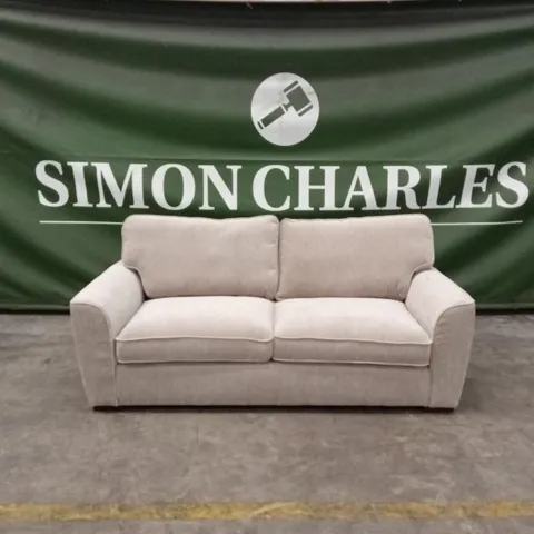 HARLOW 3 SEATER STANDARD BACK FABRIC SOFA - NATURAL