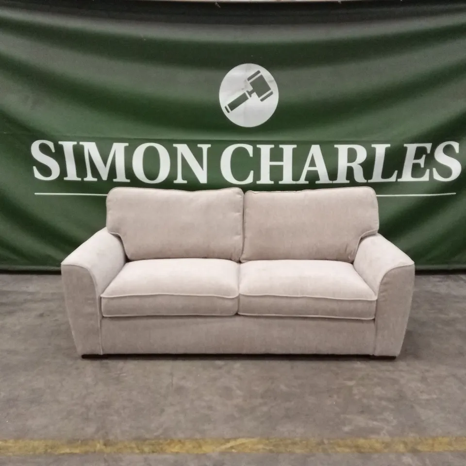 HARLOW 3 SEATER STANDARD BACK FABRIC SOFA - NATURAL RRP £649