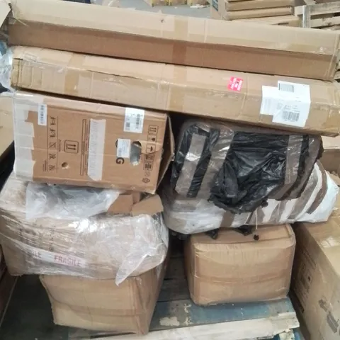 PALLET OF ASSORTED HOUSEHOLD GOODS AND PRODUCTS TO INCLUDE; AIR CONDITIONER, GARDEN TENTS, SUITCASE