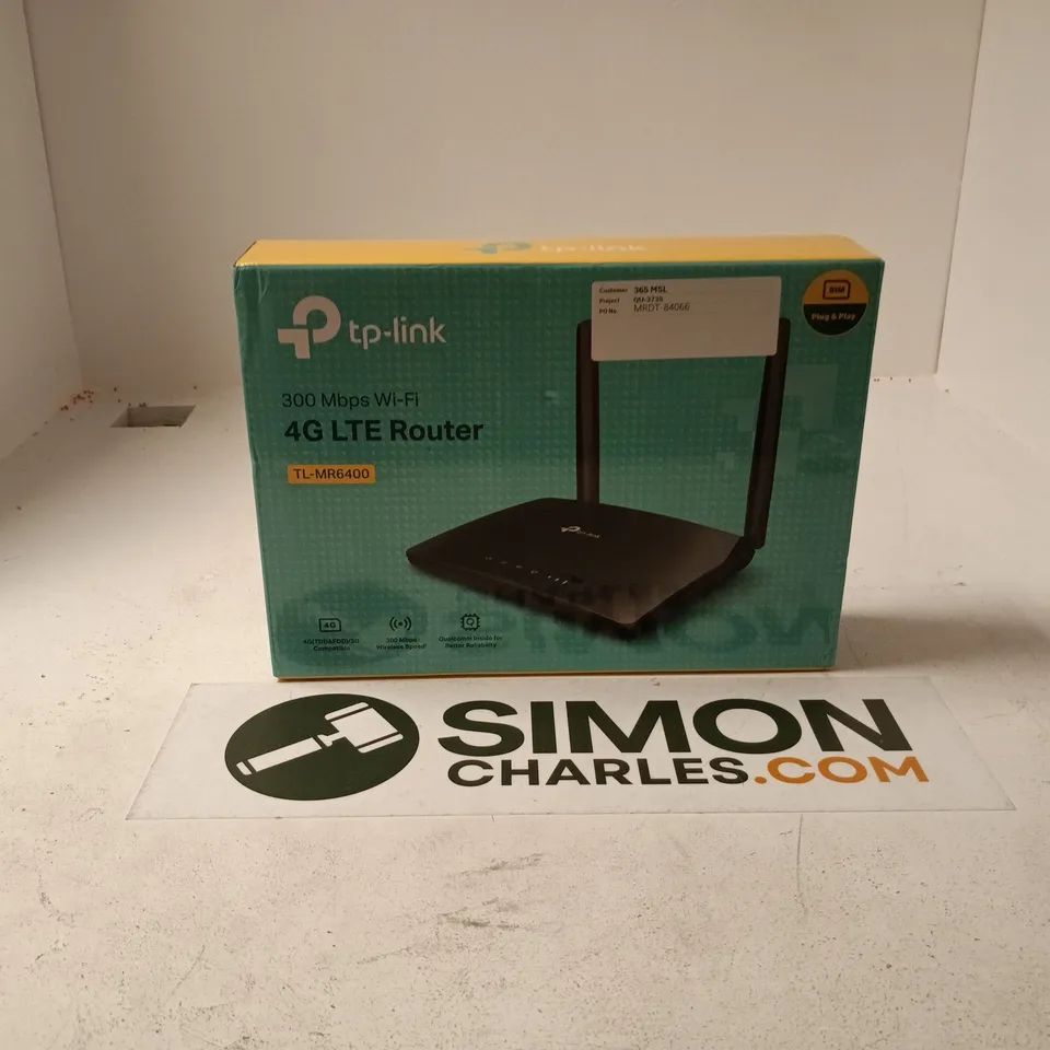BOXED TP-LINK 4G LTE ROUTER TL-R6400