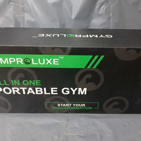 BOXED GYMPROLUXE ALL IN ONE PORTABLE GYM