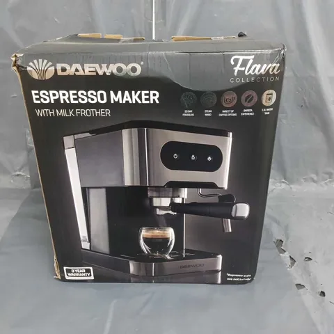 DAEWOO ESPRESSO MAKER WITH MILK FROTHER