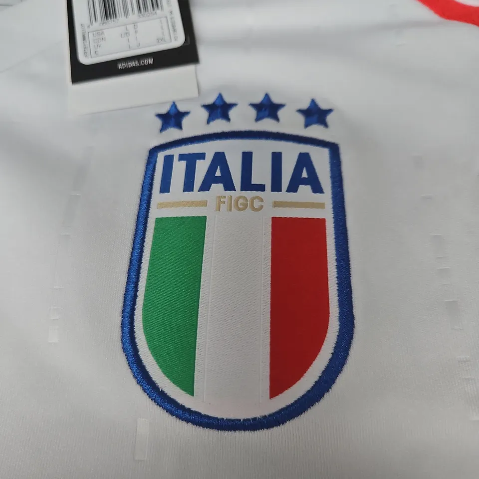ITALY FIGC NATIONAL TEAM JERSEY – ADIDAS, WHITE, AEROREADY, UK SIZE L