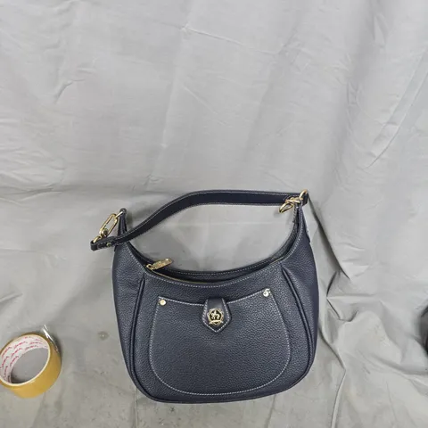 PAUL COSTELLOE DRESSAGE NAVY LEATHER HANDBAG