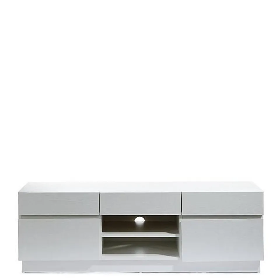 BOXED CROFT TV UNIT - WHITE - FITS UP TO 50 INCH (1 BOX)