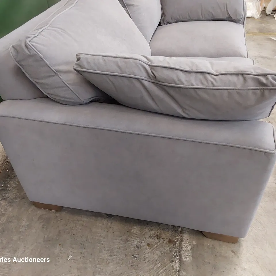 QUALITY BRITISH DESIGNER LOUNGE Co. JOSIE 2.5 SEATER SOFA GREY PLUSH FABRIC 
