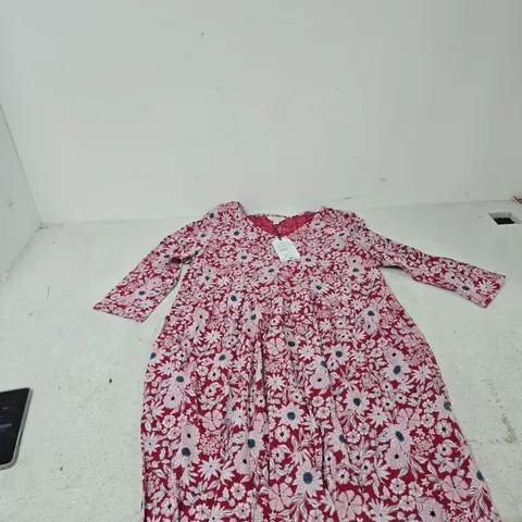 SEASALT CORNWALL ORGANIC COTTON DRESS β FLORAL RED, UK 16 (EU 44) β MADE IN INDIA