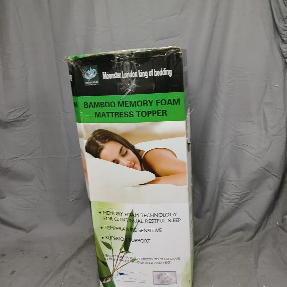 MOONSTAR LONDON BAMBOO MEMORY FOAM MATTRESS TOPPER – KING SIZE