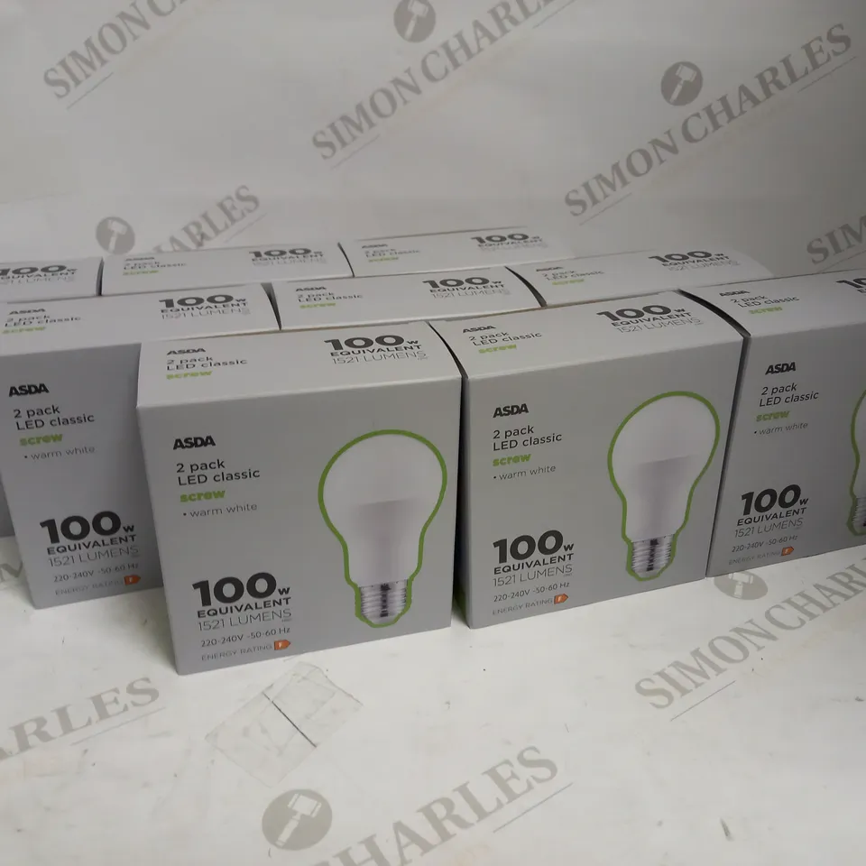 LOT OF 9 LED SCREW 100W LIGHT BULB 2 PACKS