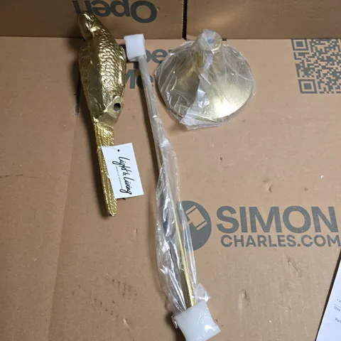 GOLD-TONE DECORATIVE PARROT ORNAMENT 