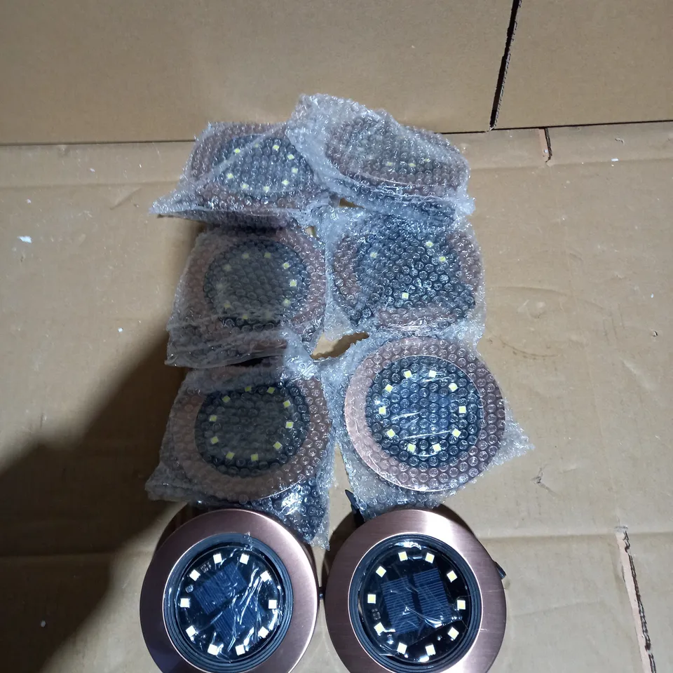 BELL & HOWELL SET OF SUPERBRIGHT SWIVEL SOLAR DISK LIGHTS