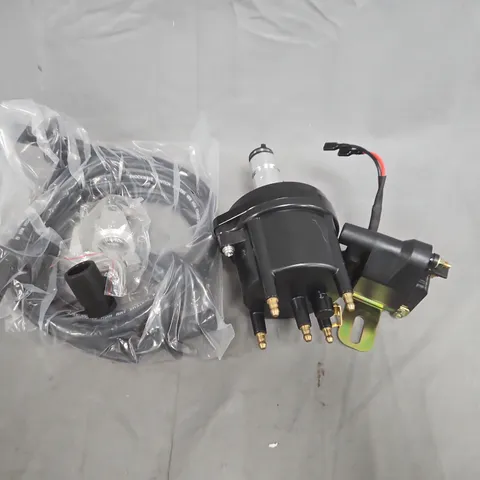 AUTOMOTIVE IGNITION COIL PACK WITH WIRING HARNESS AND DISTRIBUTOR-STYLE MODULE