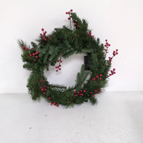 SARA BY SARA DAVIES 50CM PRE LIT WINTERLUXE FIR WREATH