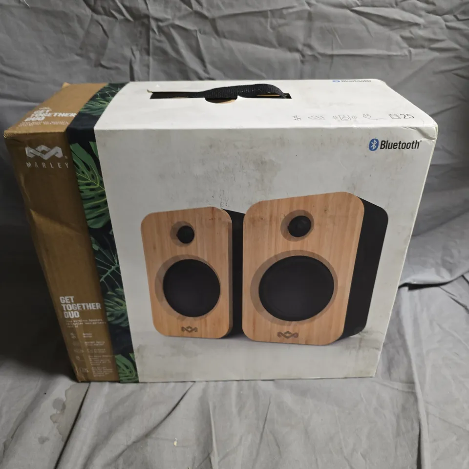 HOUSE OF MARLEY GET TOGETHER DUO WIRELESS BLUETOOTH SPEAKERS – WOOD (PAIR)