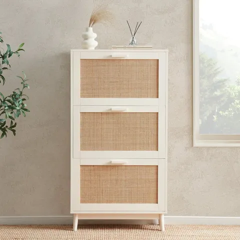BOXED DUSK ISLA SHOE CABINET - CREAM (1 BOX)