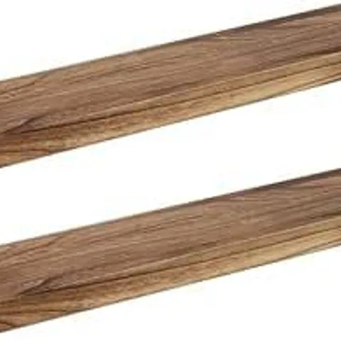 LEVEDE FLOATING SHELVES SET OF 2, SOLID PAULOWNIA WOOD WALL SHELF WITH HEAVY-DUTY STEEL BRACKETS, RUSTIC NATURAL FINISH OAK EFFECT, EASY INSTALLATION, 10KG CAPACITY – FOR LIVING ROOM, KITCHEN, BEDROOM