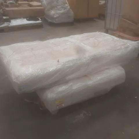 BOXED ESCUELA UPHOLSTERED RECLINING SOFA AND CHAISE - MAY BE INCOMPLETE (2 PARTS)