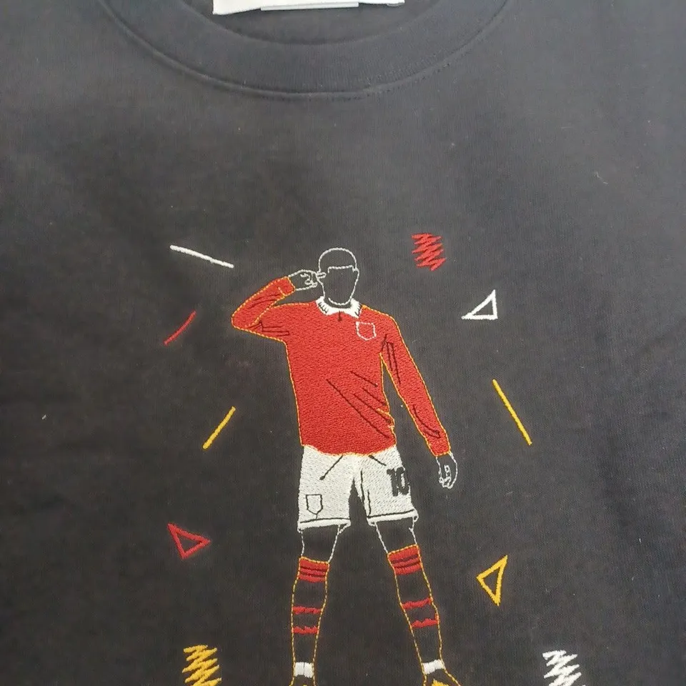 ART OF FOOTBALL BLACK CREW JUMPER - M