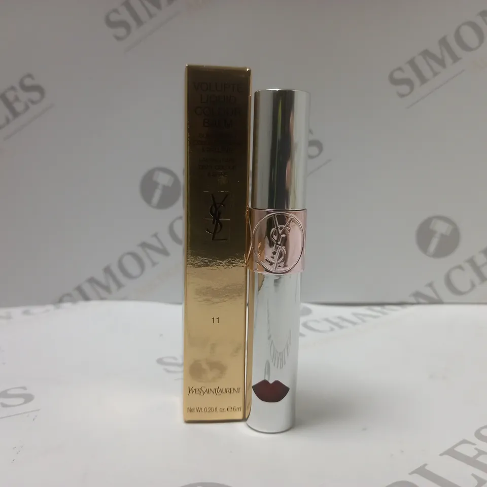 BOX OF APPROX 10 YVES SAINT LAURENT LIQUID COLOUR BALM #11 HOOK ME BERRY 