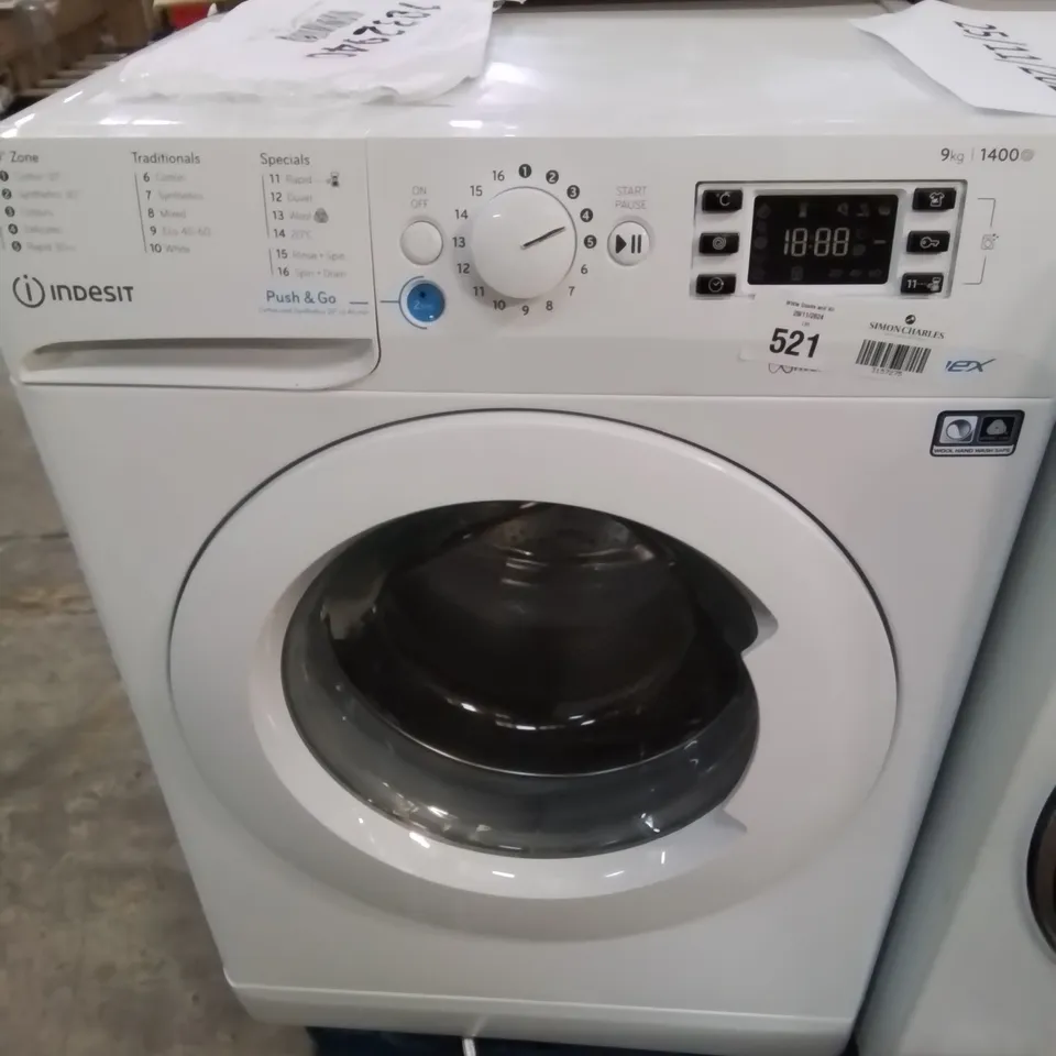 INDESIT BWE91484XW PUSH&GO WASHING MACHINE IN WHITE