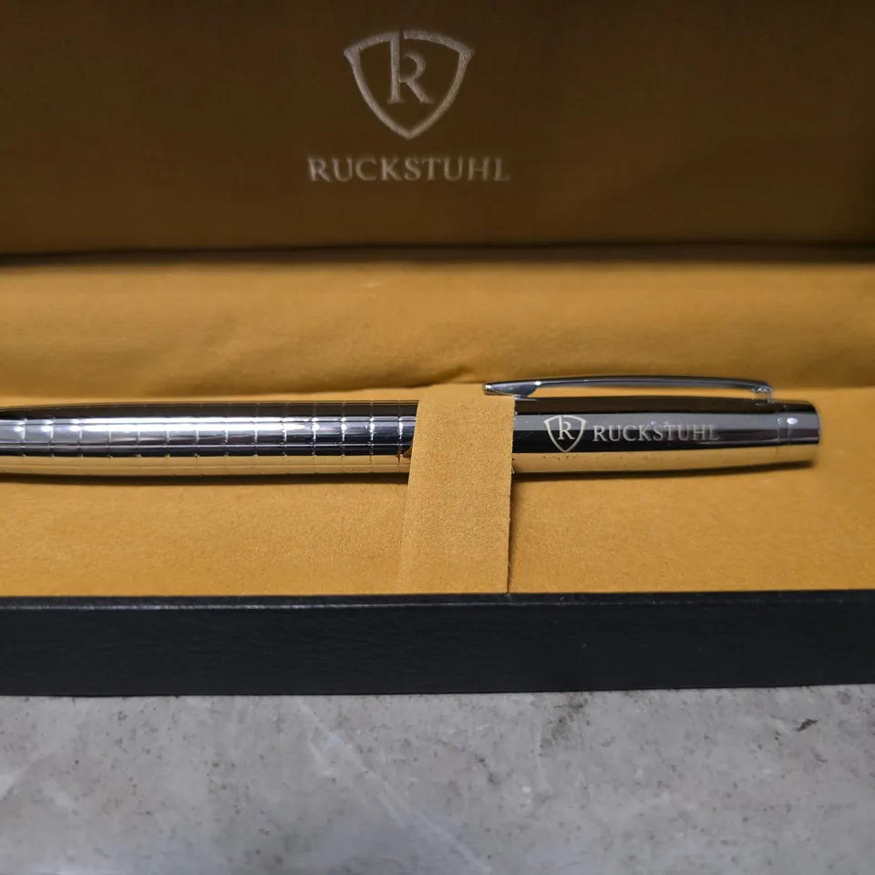 RUCKSTUHL STAINLESS STEEL LUXURY PEN IN GIFT BOX