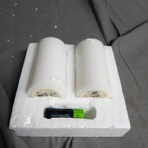 K BY KELLY HOPPEN SET OF PILLAR CANDLES WHITE