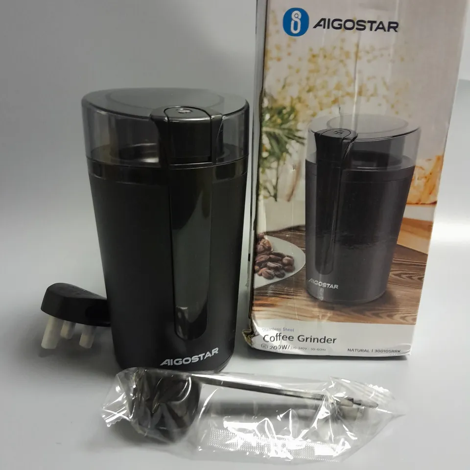 BOXED AIGOSTAR STAINLESS STEEL COFFEE GRINDER