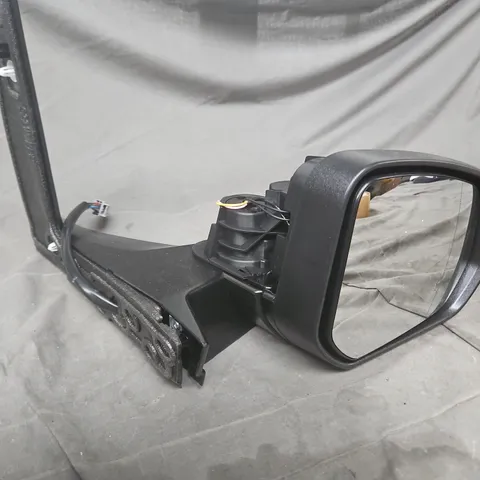 CAR WING MIRROR ASSEMBLY - BLACK, WITH WIRING HARNESS