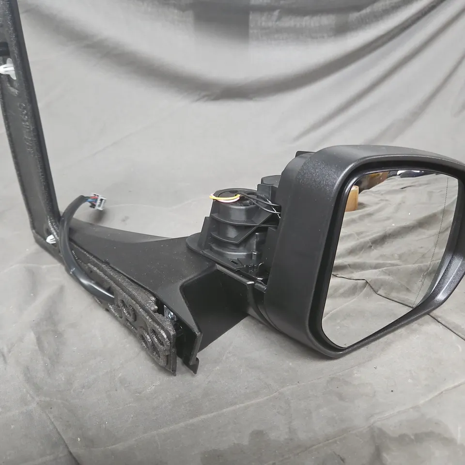 CAR WING MIRROR ASSEMBLY - BLACK, WITH WIRING HARNESS