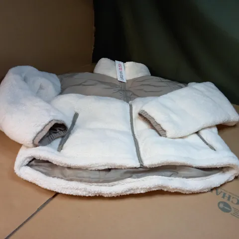 URBAN BLISS CREAM BORG/KHAKI JACKET - SIZE 10