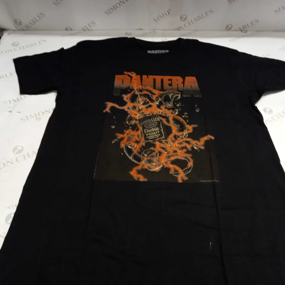 PANTERA GODDAMN WHISKY UNISEX T-SHIRT IN BLACK - XL