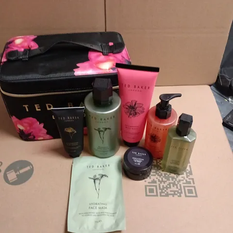 TED BAKER BATH AND BODY GIFT SET WITH A TRAVEL COSMETIC CASE