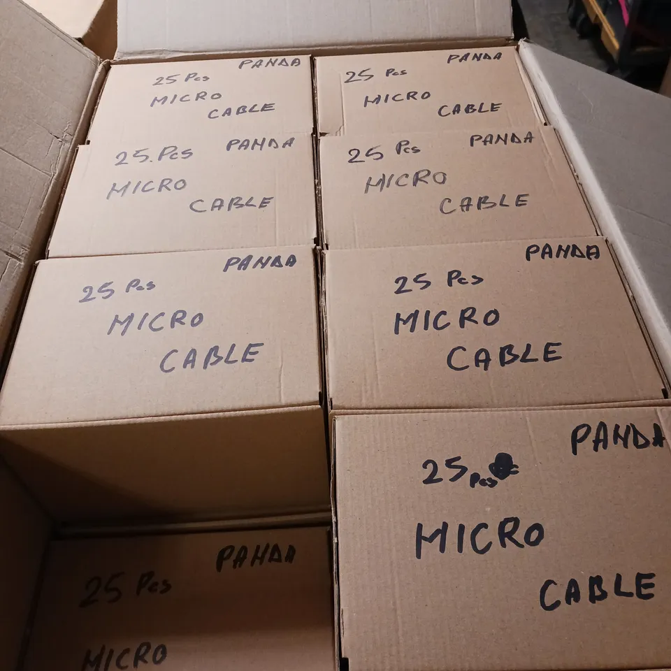 PALLET OF APPROXIMATELY 4500 PATCH PANDA MICRO USB CABLES IN ASSORTED COLOURS - COLLECTION ONLY