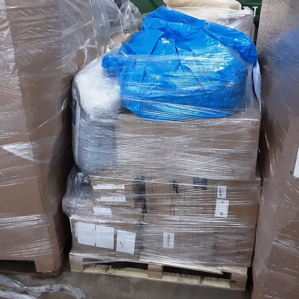 PALLET OF ASSORTED PRODUCTS INCLUDING COMHOMA OFFICE CHAIR, ACRALI HOME, ALPHA CAMP CAMPING CHAIR